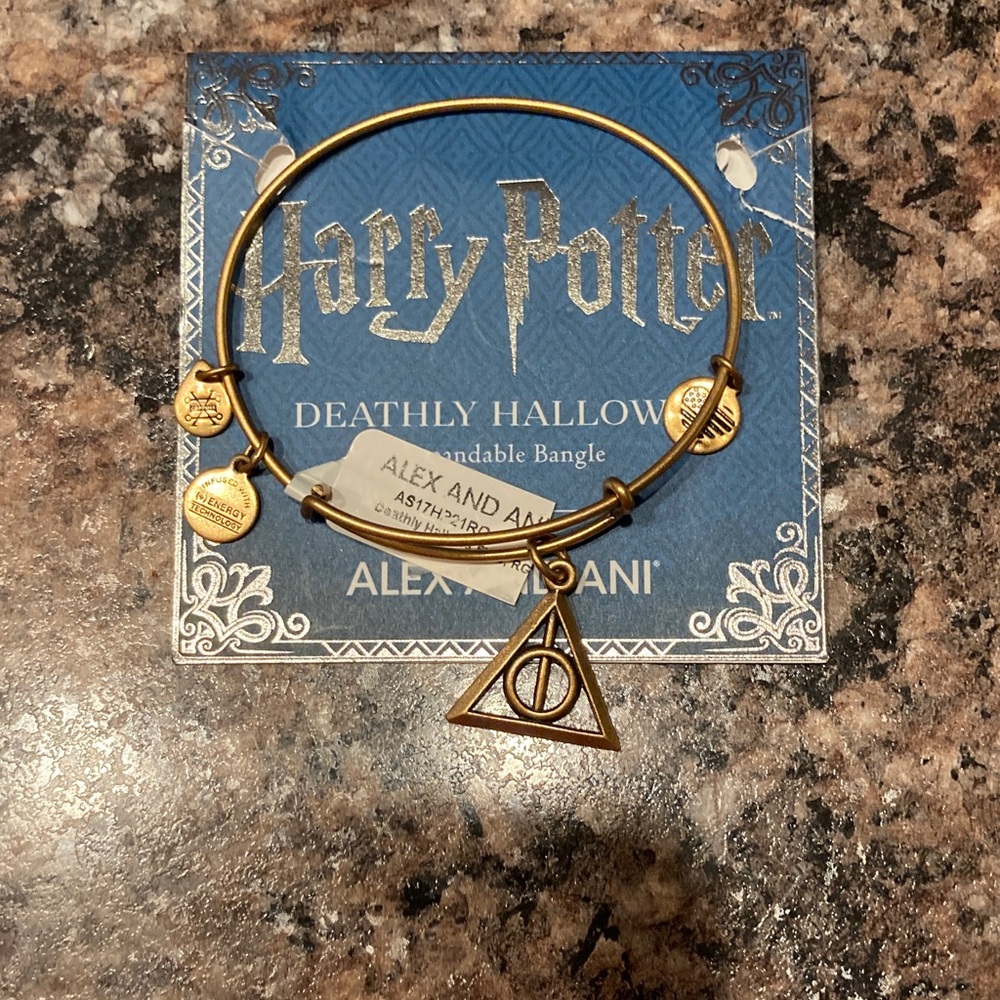 Alex and Ani Gold Harry Potter Deathly Hallows Charm Bangle